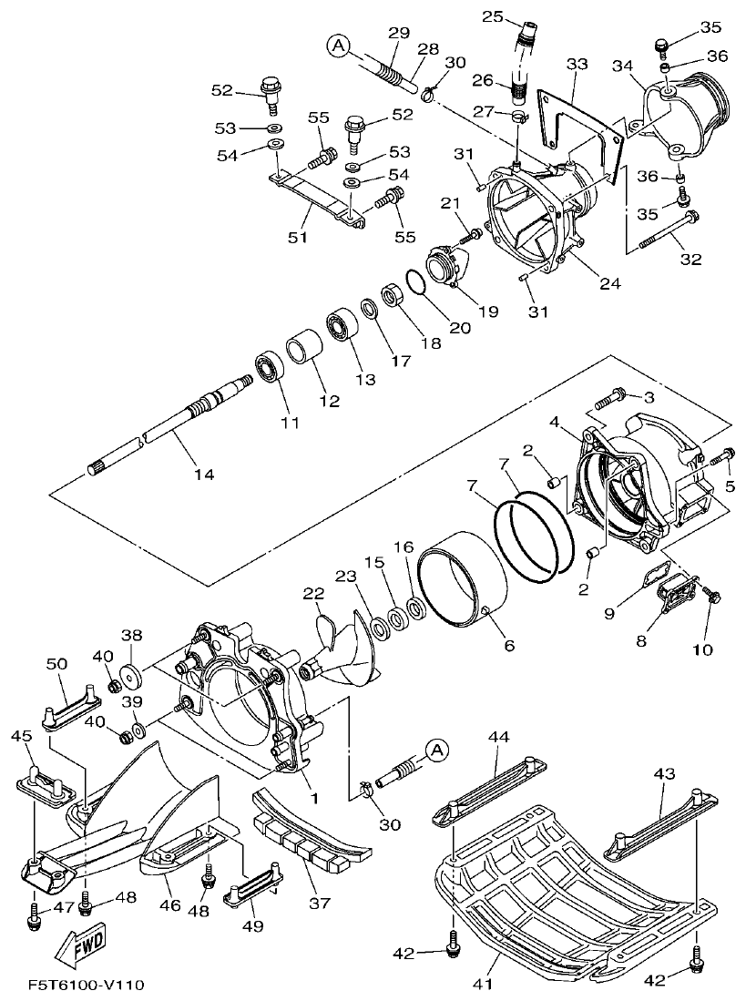 Yamaha VX1050AV JET UNIT 1 parts diagram